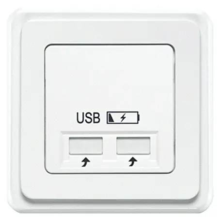 Peha  Wandcontactdoos met USB Crème