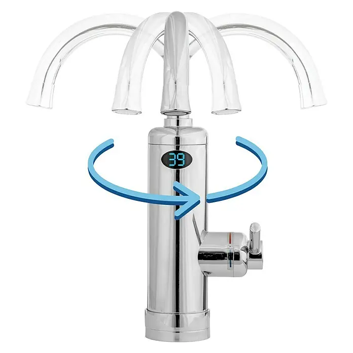 Spültischarmatur Aquadon - Chrom, Glänzend, Durchlauferhitzer - Anwendungsbeispiel