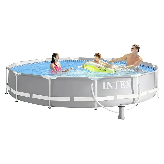 Intex Set bazen s priborom Frame Pool - Promjer: 366 cm, Visina: 76 cm, 6.503 l - Proizvod u upotrebi