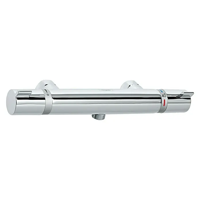 Grohe Douchethermostaat - Chroom, Instelbare uitlooptemperatuur, Gatafstand: 150 ± 12 mm - Diagonaal zicht