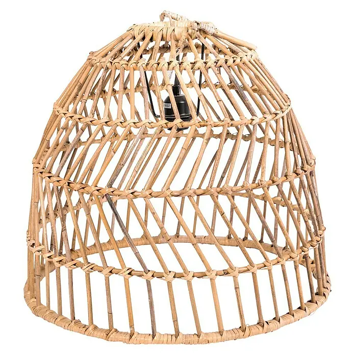 Hanglamp Bamboe - Bruin, Hoogte: 45 cm - Vooraanzicht