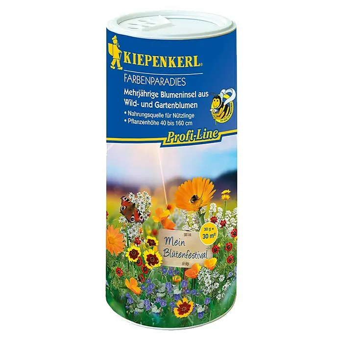 Kiepenkerl Profi-Line Blumensamenmischung - Farbenparadies, Verschiedene Sorten, Blütezeit: Juni, 30 m² - Vorderansicht
