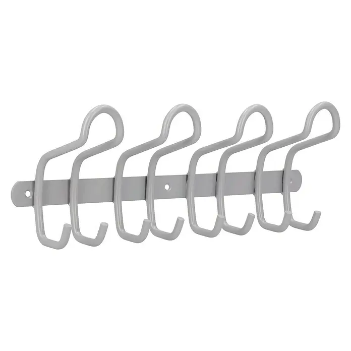 Siro Hakenleiste 1783 Aluminium - L x H: 400 x 132 mm, Anzahl Haken: 8 Stk. - Diagonale Ansicht