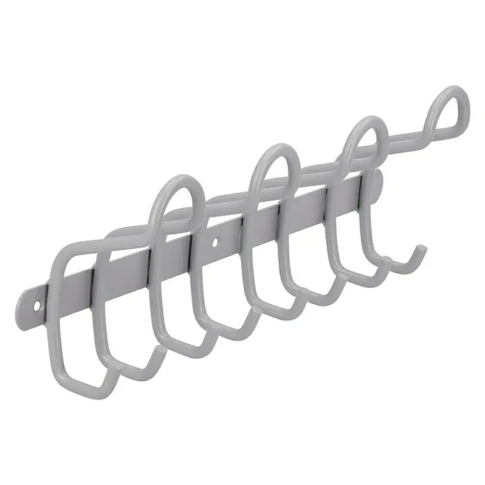 Siro Letev za obešanje 1783 aluminij - Do x V: 400 x 132 mm, Število kaveljčkov: 8 kos - Pogled pod kotom