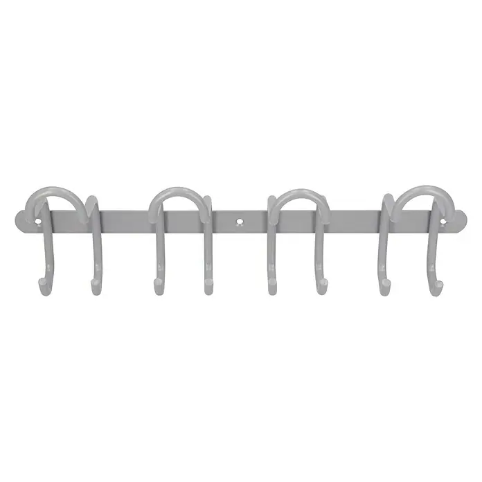 Siro Letev za obešanje 1783 aluminij - Do x V: 400 x 132 mm, Število kaveljčkov: 8 kos - Pogled od spredaj