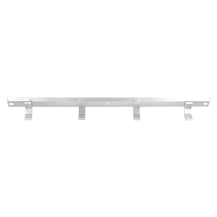 Letev za obešanje 2083 aluminij bela - Do x V: 450 x 44 mm, Število kaveljčkov: 4 kos - Pogled od spredaj