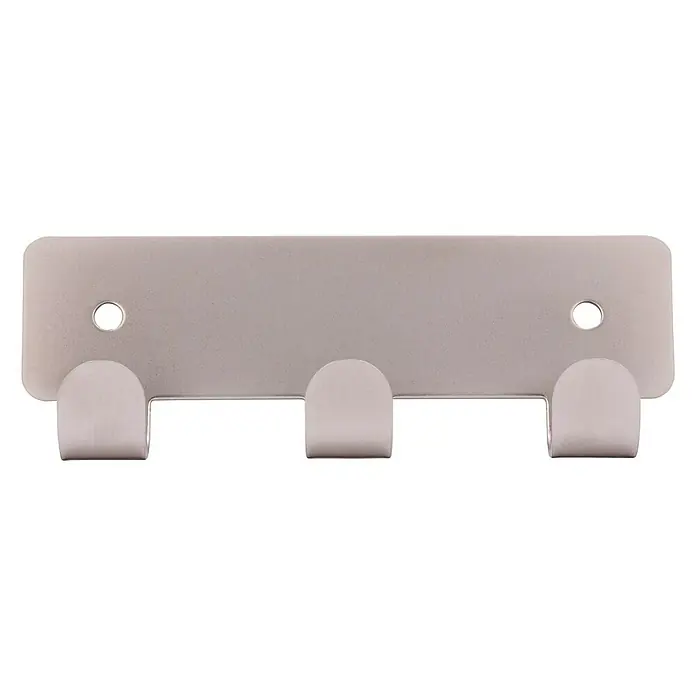 Siro Hakenleiste - L x H: 114 x 41 mm, Anzahl Haken: 3 Stk., Vernickelt - Vorderansicht