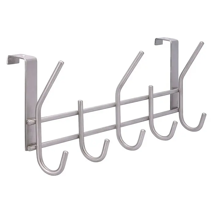 Siro Türgarderobe 2257 Edelstahl - L x H: 340 x 151 mm, Anzahl Haken: 5 Stk. - Diagonale Ansicht