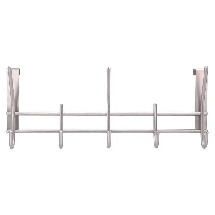 Siro Türgarderobe 2257 Edelstahl - L x H: 340 x 151 mm, Anzahl Haken: 5 Stk. - Vorderansicht
