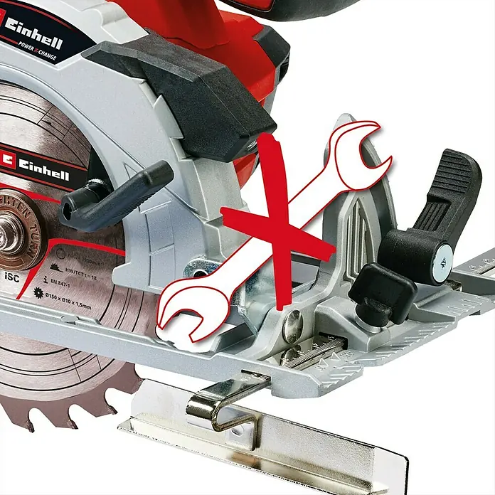 Einhell Power X-Change Akumulatorska kružna pila - 18 V, Bez akumulatora, Broj okretaja pri praznom hodu: 4.200 okr/min - Detaljan prikaz