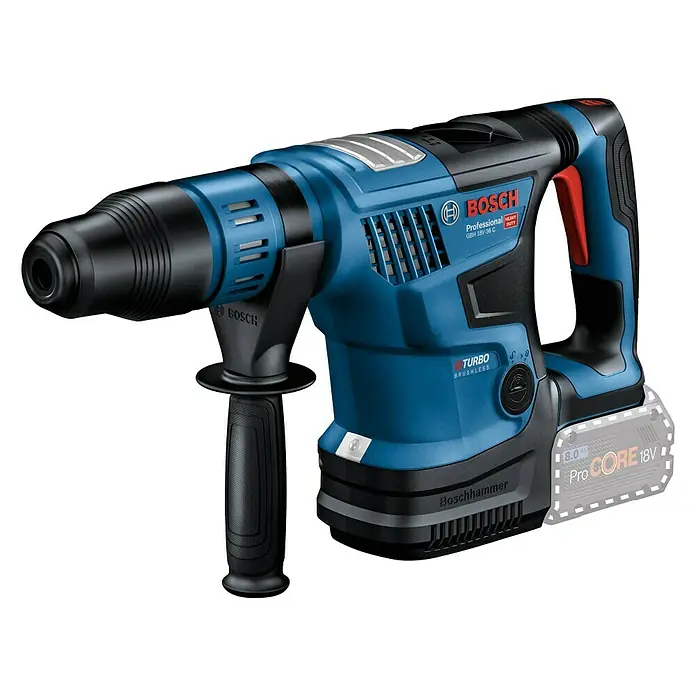 Bosch Professional Biturbo Akku-Bohrhammer GBH 18V-36 C - 18 V, Ohne Akku, Einzelschlagstärke: 7 J - Diagonale Ansicht