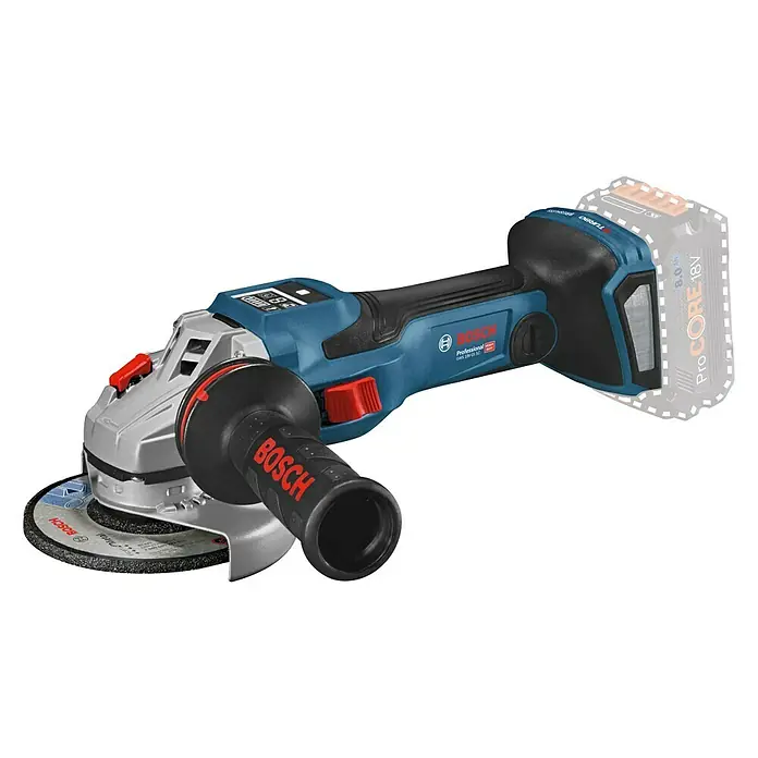 Bosch Professional Biturbo Akku-Winkelschleifer 18V-15 SC - 18 V, Ohne Akku, Durchmesser Scheibe: 125 mm - Diagonale Ansicht