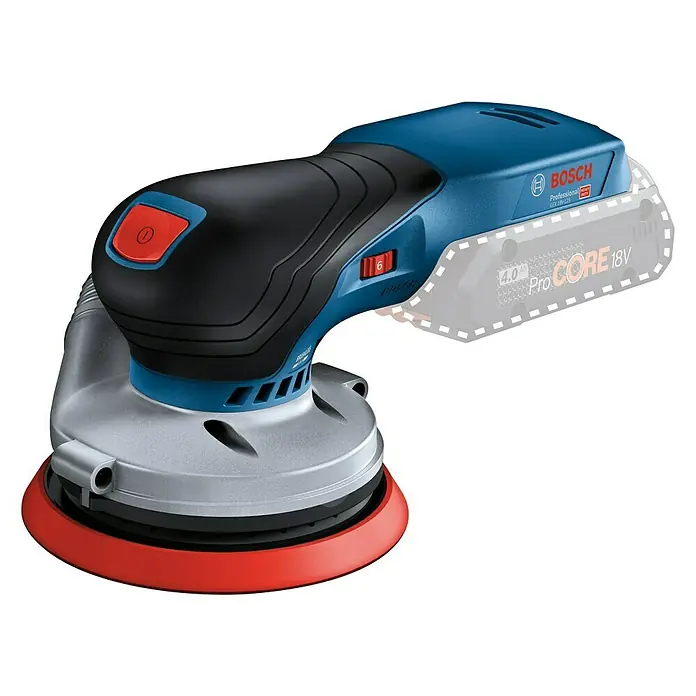 Bosch Professional Akku-Exzenterschleifer GEX 18V-125 - 18 V, Ohne Akku, Durchmesser Schleifteller: 125 mm, Kunststoffkoffer - Diagonale Ansicht