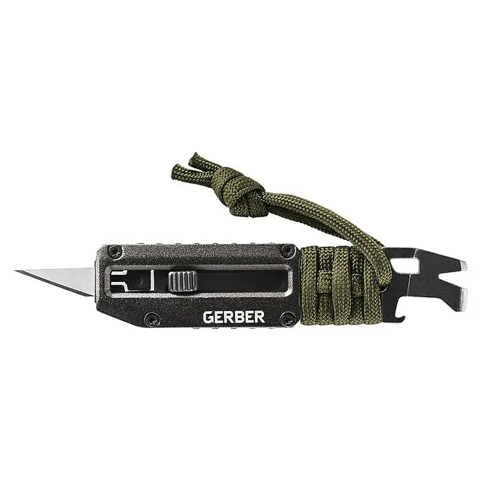 Gerber Cúter de seguridad Prybrid X - Cuchilla en punta, 8 funciones - Vista de perfil izquierdo