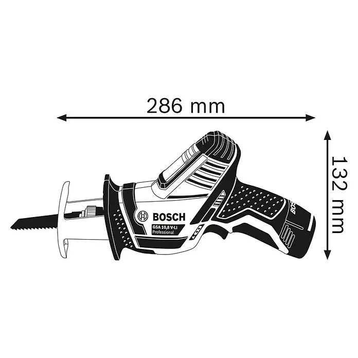 Bosch Professional Sierra de sable de batería GSA 12V-14 - 12 V, Iones de litio, 2 baterías, 3 Ah
