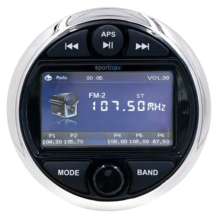Sportnav Equipo de música marino SPOH301 - Tipo de pantalla: 3,5” TFT, 12 V V - Vista frontal