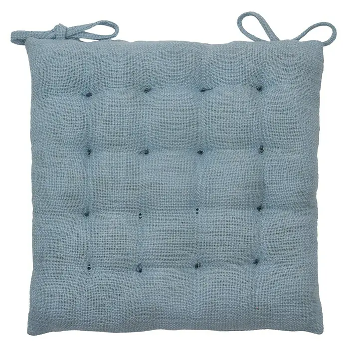 Cojín para silla - Celeste, 40 x 40 cm, 100% algodón - Vista frontal