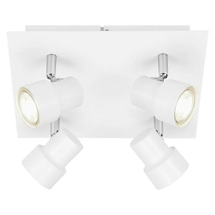 Briloner Regleta LED Rock - 5 W, 4 ud., L x An x Al: 265 x 265 x 120 mm, Blanco, Blanco cálido - Vista ascendente