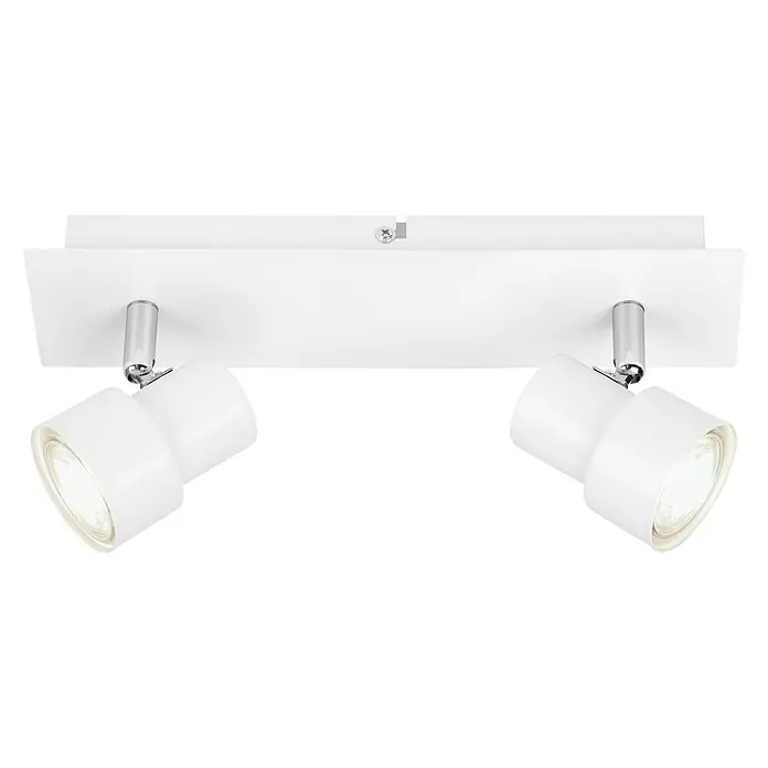 Briloner Regleta LED Rock - 5 W, 2 ud., L x An x Al: 80 x 290 x 120 mm, Blanco, Blanco cálido - Vista frontal