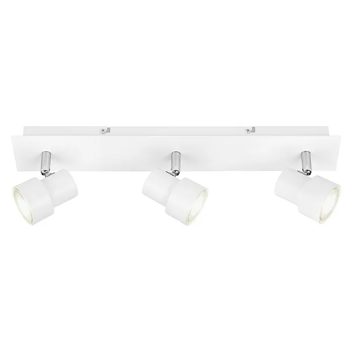 Briloner Regleta LED Rock - 5 W, 3 ud., L x An x Al: 80 x 480 x 120 mm, Blanco, Blanco cálido - Vista frontal