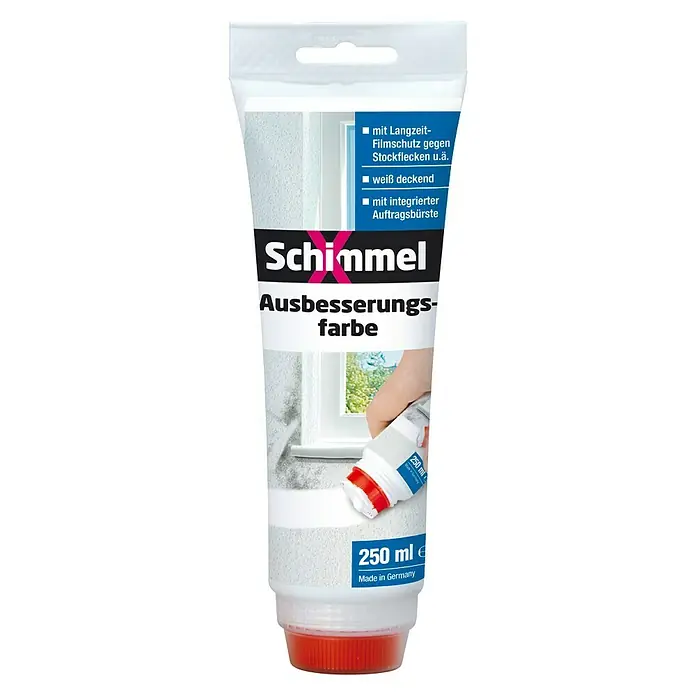 SchimmelX Ausbesserungsfarbe - Weiß, 250 ml - Vorderansicht