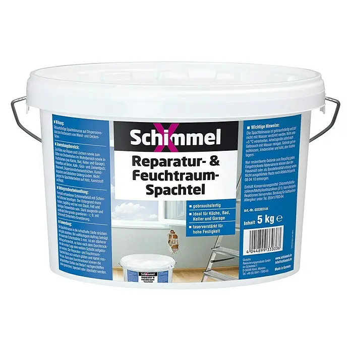 SchimmelX Reparaturspachtel Feuchtraum-Spachtel - 5 kg - Vorderansicht