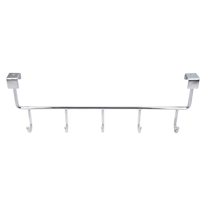 Siro Türgarderobe 2378 - L x H: 355 x 110 mm, Anzahl Haken: 5 Stk., Verchromt - Vorderansicht