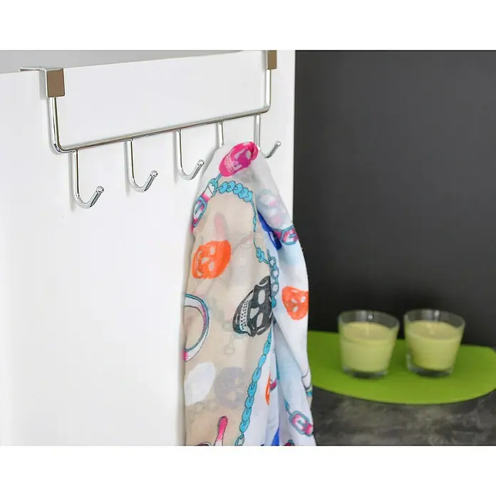 Siro Türgarderobe 2378 - L x H: 355 x 110 mm, Anzahl Haken: 5 Stk., Verchromt - Anwendungsbeispiel