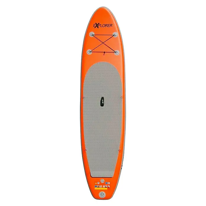 Explorer SUP-Board-Set 320 - L x B x H: 320 x 76 x 15 cm, Nutzlast: 130 kg, Orange, Aufblasbar - Draufsicht