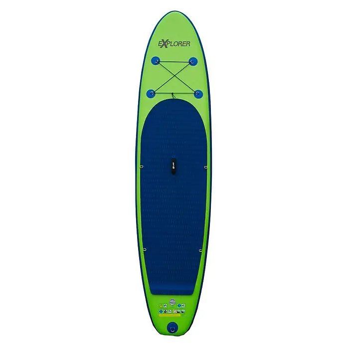 Explorer SUP-Board-Set 320 - L x B x H: 320 x 76 x 15 cm, Nutzlast: 130 kg, Grün, Aufblasbar - Vorderansicht