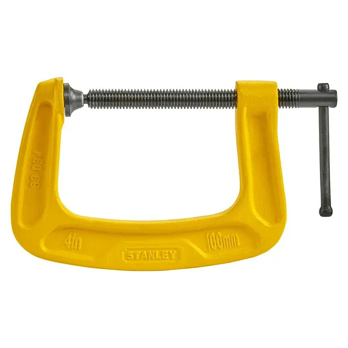 Stanley MaxSteel C-Schraubzwinge - Spannweite: 100 mm, Ausladung: 75 mm - Vorderansicht