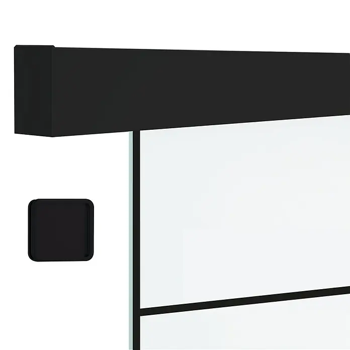 Diamond Doors Black Edition Schiebetür-Komplettset Lines - 935 x 2.058 mm, Einscheibensicherheitsglas (ESG) - Detailaufnahme