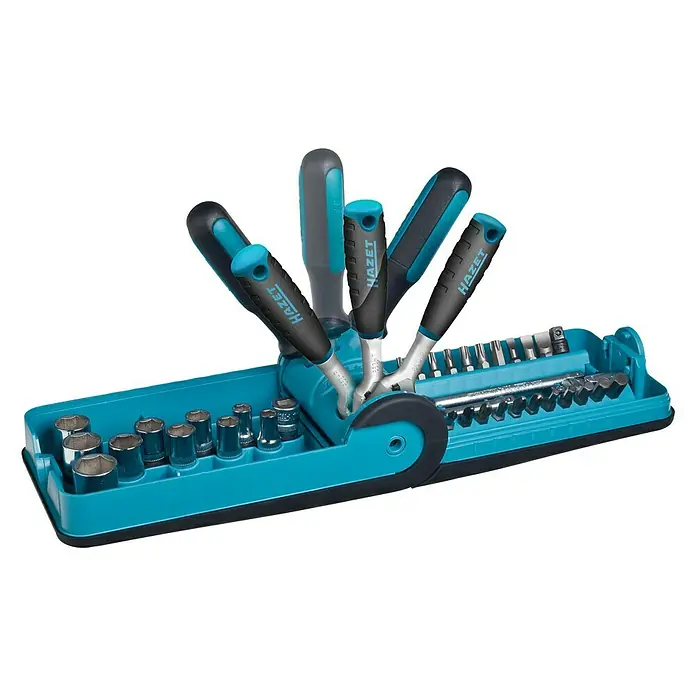 Hazet Steckschlüssel-Bit-Satz 856-1HP - ¼″, 38 -tlg. - Diagonale Ansicht