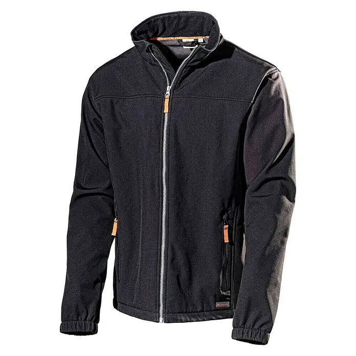 L.Brador Softshell-Jacke 554 P - M, Schwarz - Vorderansicht