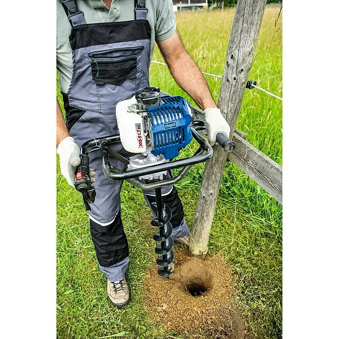Scheppach Erdbohrer EB 1700 - Durchmesser Bohrer: 100/150/200 mm, Drehzahl Bohrer: 0 - 310 U/min - Anwendungsbeispiel