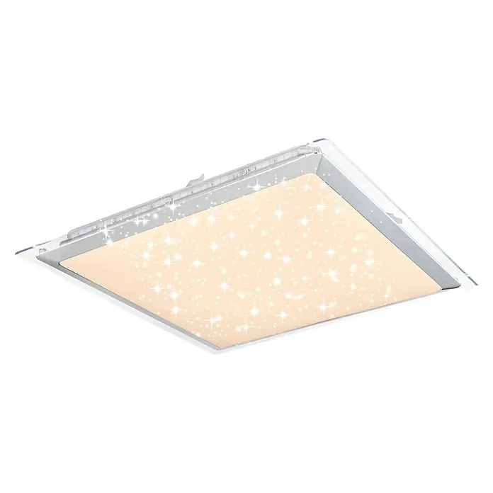 Globo LED-Deckenleuchte Rena - 30 W, L x B x H: 44,5 x 44,5 x 7,5 cm, Chrom - Ansicht von unten