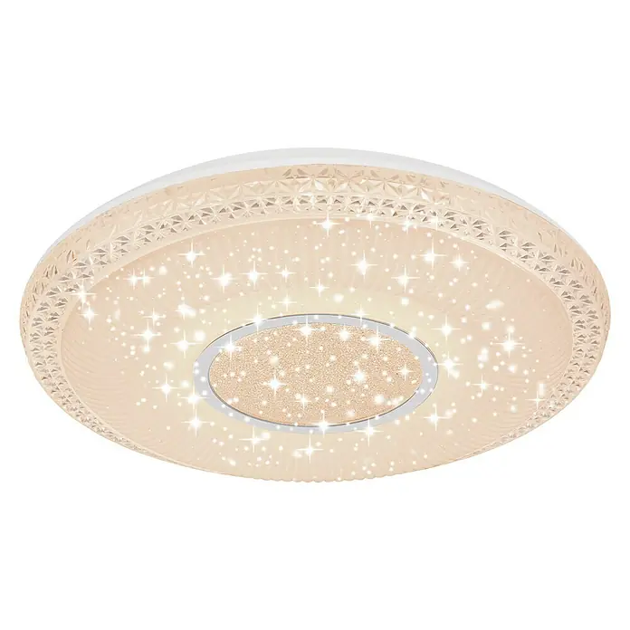 Globo LED-Deckenleuchte rund Klemens - 40 W, Ø x H: 500 mm x 9 cm, Chrom - Ansicht von unten