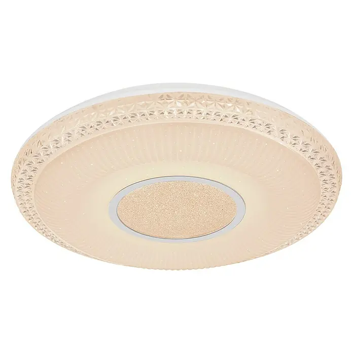 Globo LED-Deckenleuchte rund Klemens - 40 W, Ø x H: 500 mm x 9 cm, Chrom - Ansicht von unten