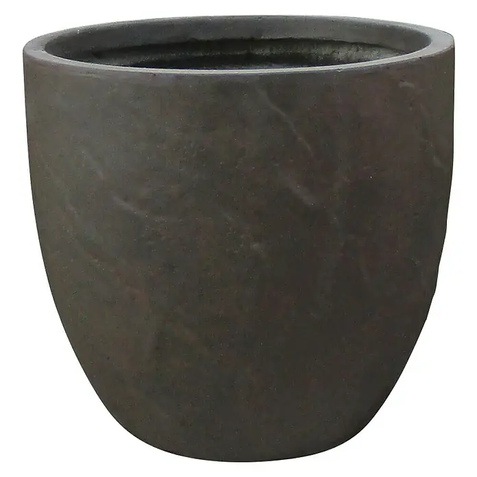 Pflanztopf Karlstad - Außenmaß (Ø x H): 23,6 x 23 cm, Verbundwerkstoff, Braun - Vorderansicht
