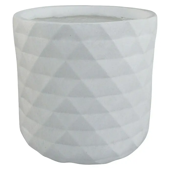 Pflanztopf Gustavsberg - Außenmaß (Ø x H): 37 x 35 cm, Verbundwerkstoff, Weiß - Vorderansicht