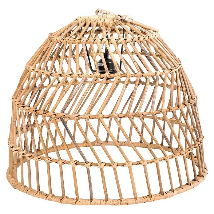 Hanglamp Bamboe - Bruin, Hoogte: 48 cm - Vooraanzicht
