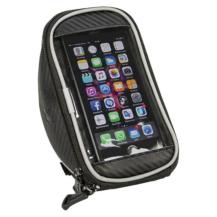 Lenkertasche - Geeignet für: Fahrradlenker, Passend für: Smartphones bis 15,5 x 8 cm - Diagonale Ansicht