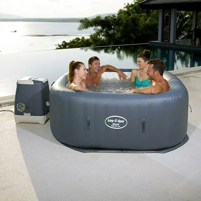 Bestway Lay-Z-Spa Hidromasažni bazen PRO HAWAII - D x Š x V: 180 x 180 x 71 cm, 795 l, Prikladno za: 4 – 6 osoba - Proizvod u upotrebi