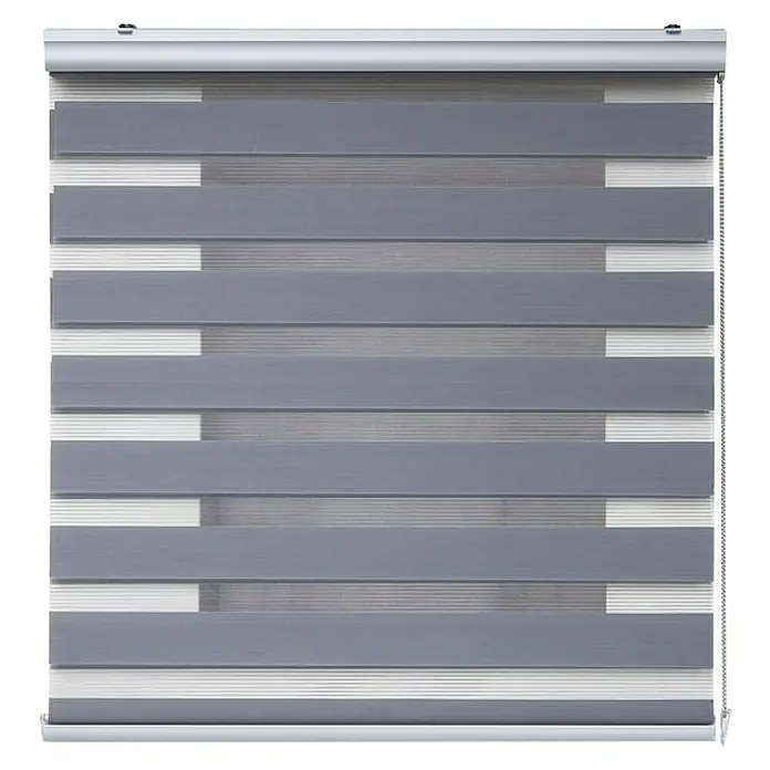 Estor noche y día Platinum - An x Al: 80 x 250 cm, Plateado - Vista frontal