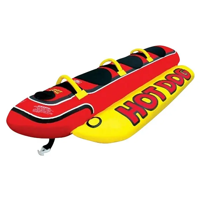 Funtube Hot Dog - L x An: 259 x 112 cm, Apto para: 3 personas - Vista angular