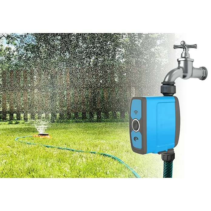 Garza Smart Home Enchufe inteligente y Controlador de riego - Azul, Gris, Plástico, IP54, Ubicar - Foto ambiente