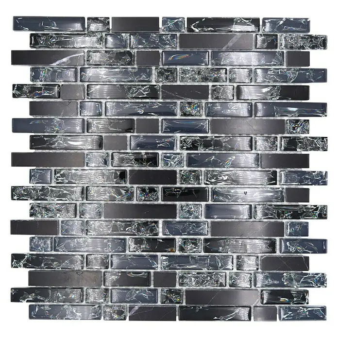 Mozaik csempe Crystal Mix XIC V1328 kombinált - Fényes - Felülnézet