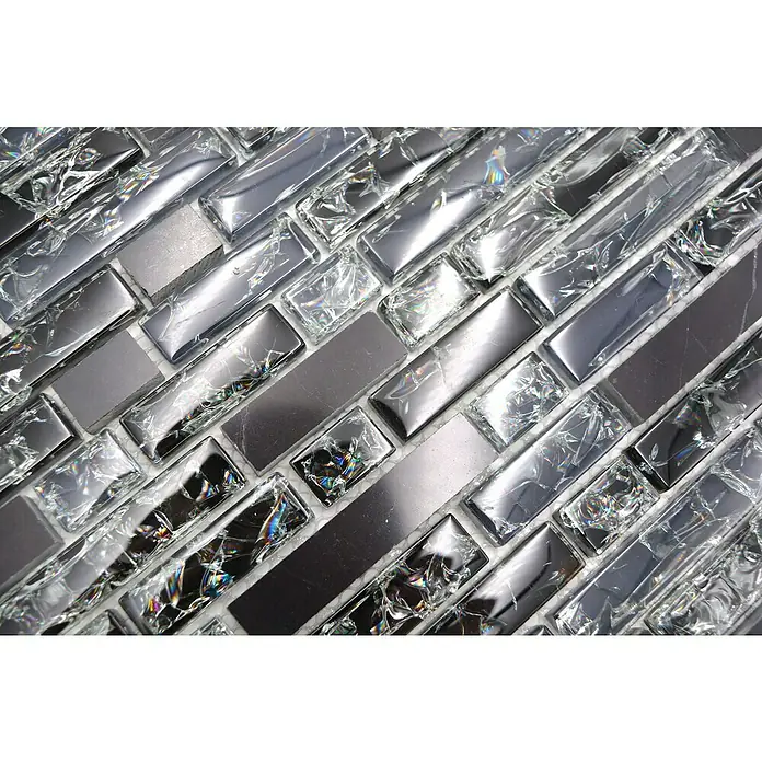 Mozaik csempe Crystal Mix XIC V1328 kombinált - Fényes - Közeli felvétel