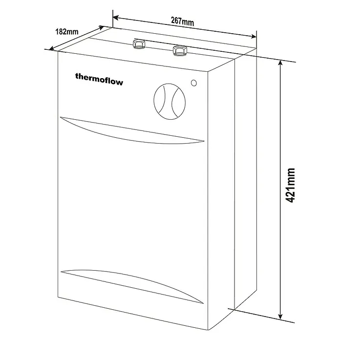 Thermoflow Untertischspeicher UT 5 ATF - Ohne Armatur, 5 l, 2.000 W, Temperaturbereich: +35 °C bis +75 °C