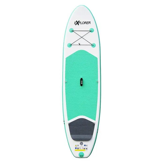 Explorer SUP-Board-Set 300 - L x B x H: 305 x 76 x 12,7 cm, Nutzlast: 115 kg, Aufblasbar, Grün - Vorderansicht